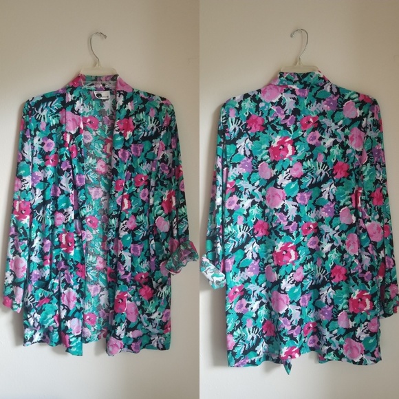 Vintage Jackets & Blazers - Vintage floral blazer